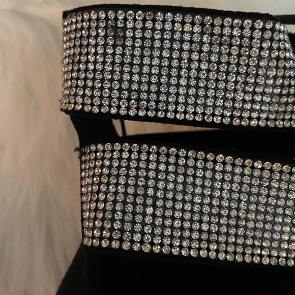 Rhinestone Lace Up Booties - Picture 7 of 12